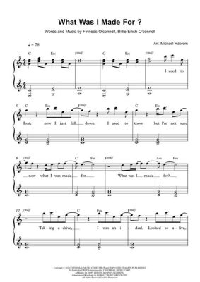 billie eilish what was i made for piano sheet music: A reflection on the intersection of music and identity.